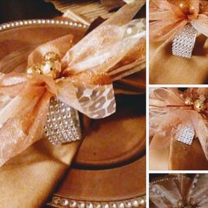 Napkin Rings Holders (Poinsettia) - Set of 6